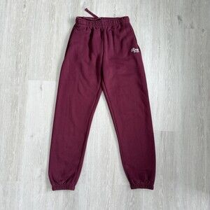 Roots Canada Sweatpants Women's Original Organic Burgundy Maroon XS EUC